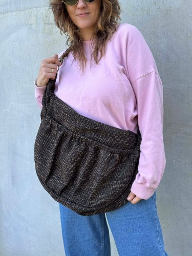 Moonka XL  brązowa plecionka